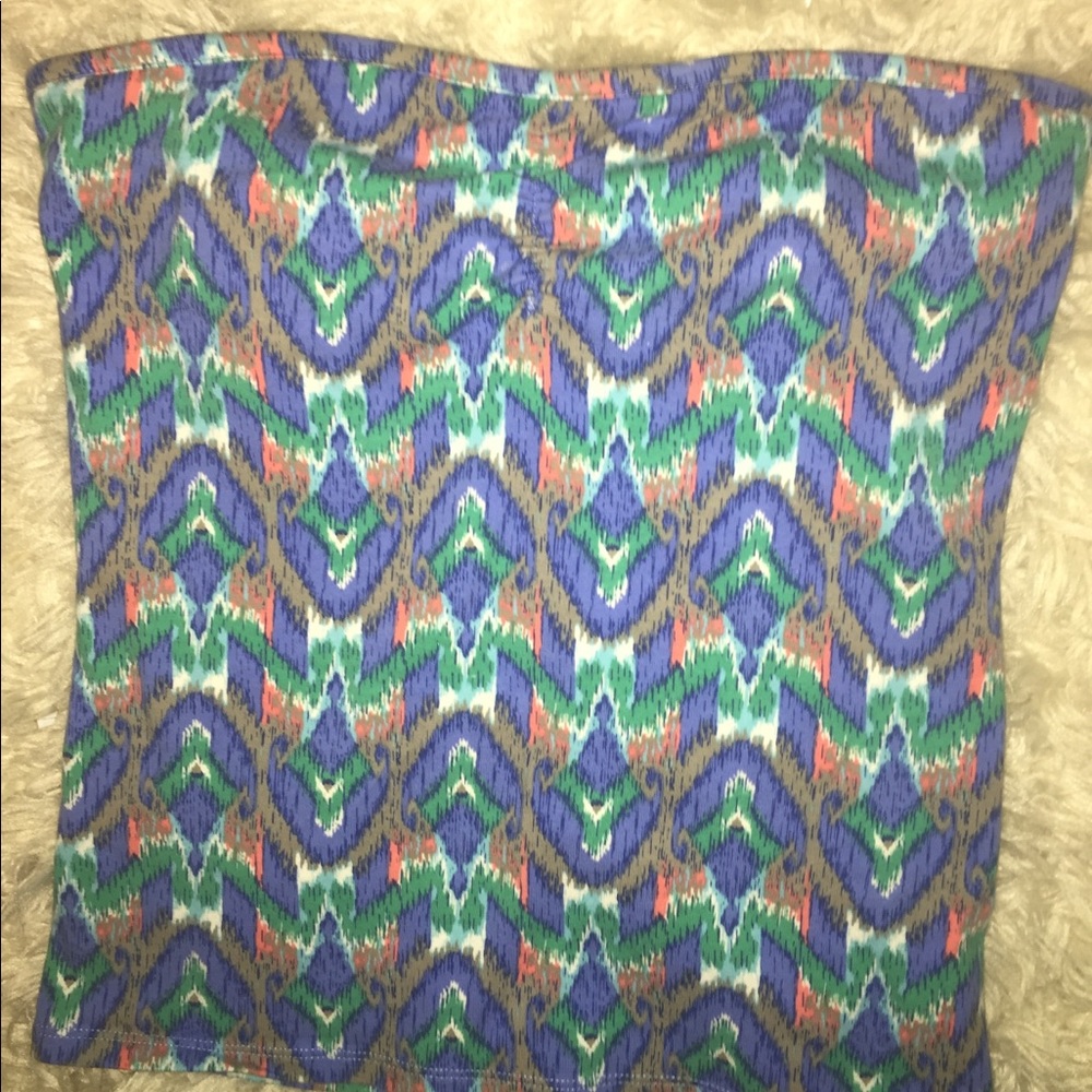 colorful patterned tube top from aerie